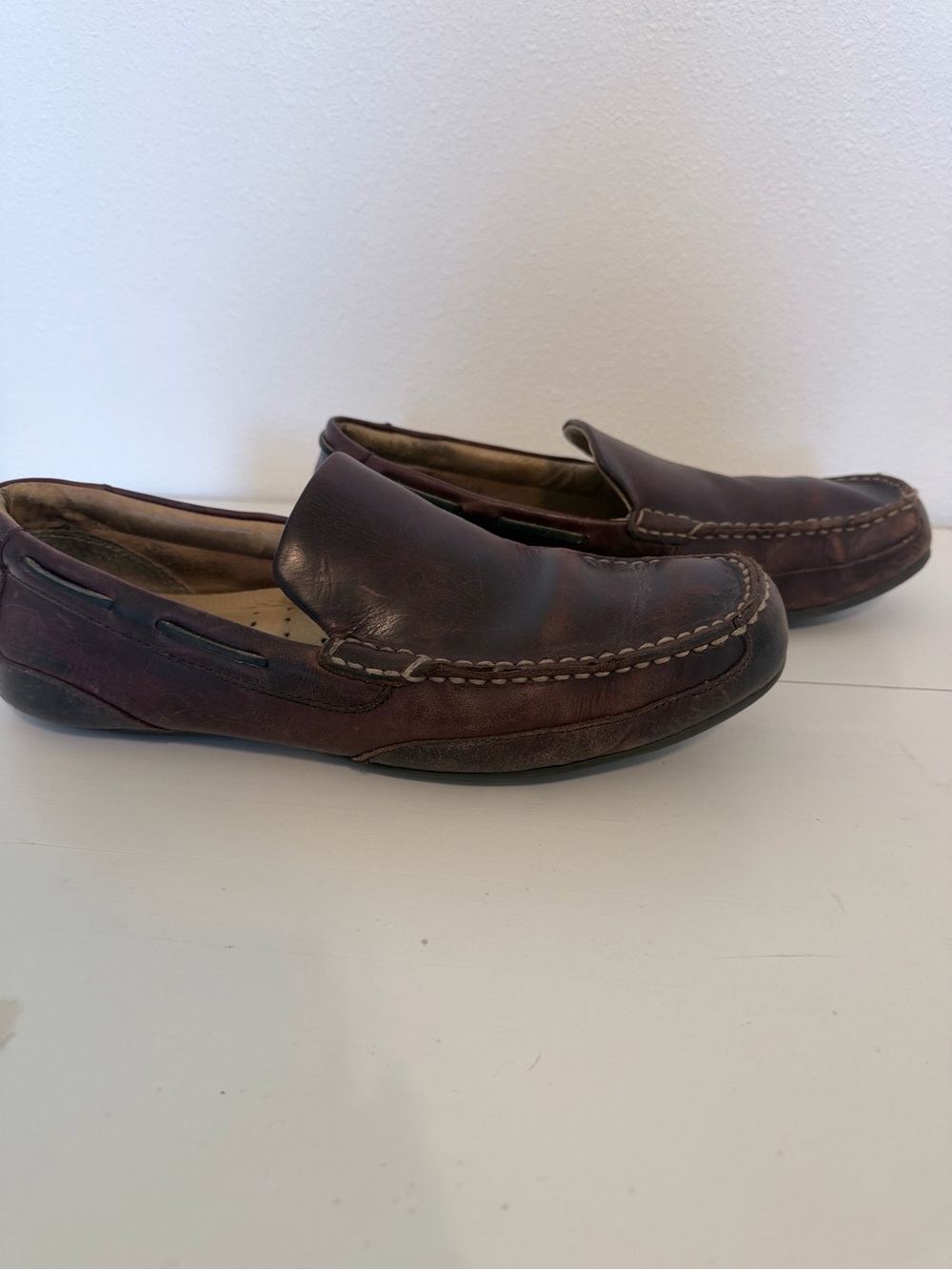 Sperry Men’s 10.5 Brown Leather Driving Loafers Moc Toe